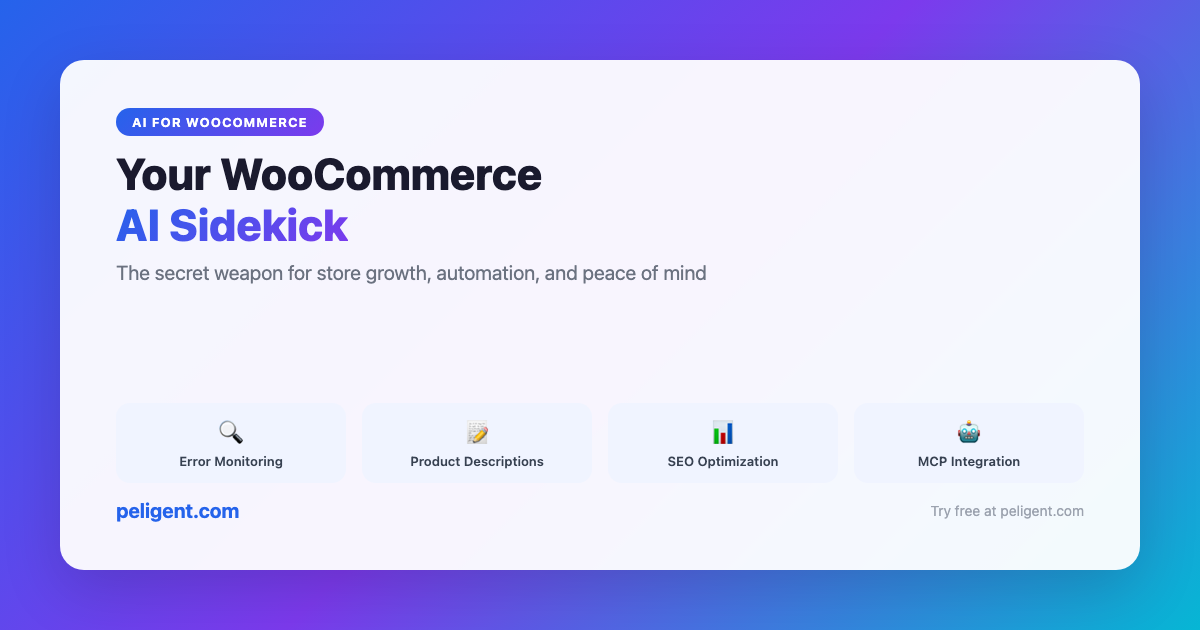 WooCommerce AI Sidekick: Your Store's Secret Weapon for Growth